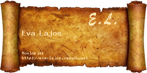 Eva Lajos névjegykártya