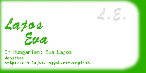 lajos eva business card